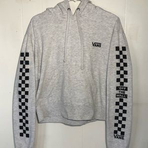 White cropped hoodie